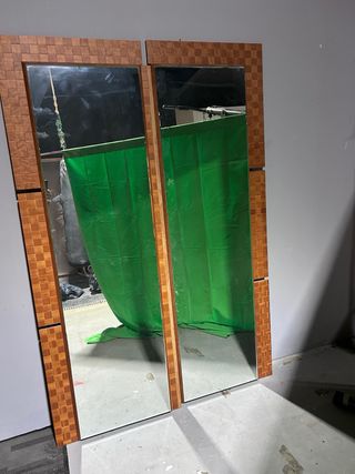 Espejos de recibidor madera y cristal