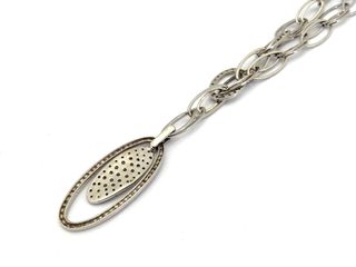 collar oro 18k con piedra con diamante 40cm