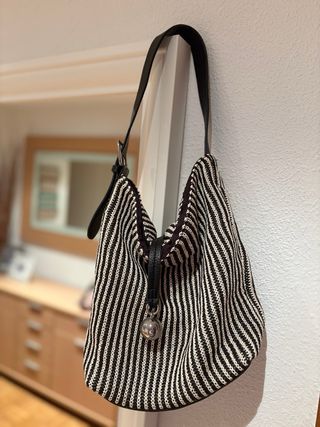 Bolso Parfois Rayas Blanco y Negro