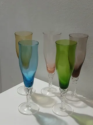 Set 5 Bicchieri Vintage Multicolore