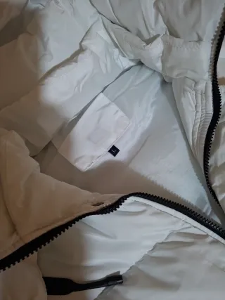 Piumino lungo smanicato bianco nuovo