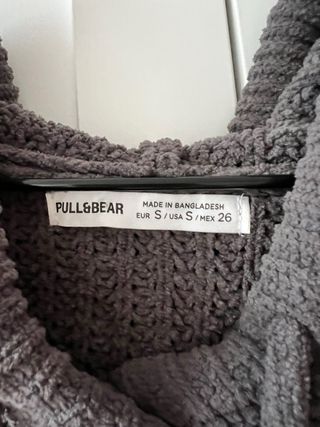 Jersey Sudadera  Pull&Bear Gris Talla S