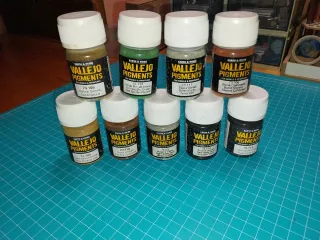 Lote Pigmentos Vallejo y MIG - Maquetas