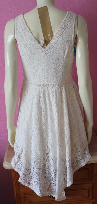 Vestido H&M encaje blanco