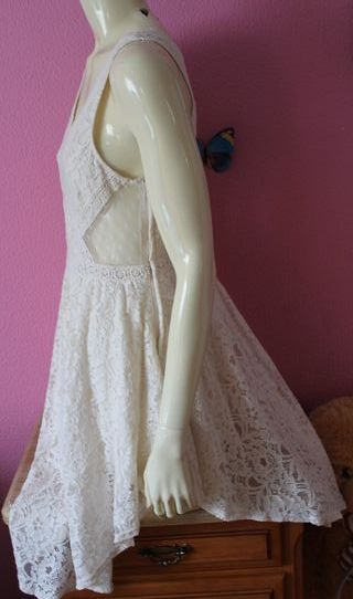Vestido H&M encaje blanco