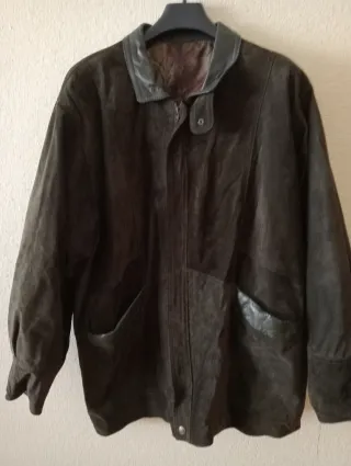 Chaqueta Piel Vintage Marrón Oscuro