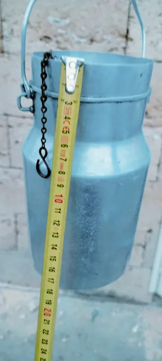 Bidone latte alluminio vintage