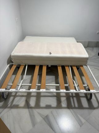 Sofá Cama IKEA 140x190 Metal Blanco