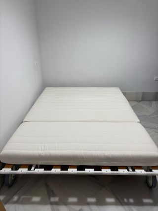 Sofá Cama IKEA 140x190 Metal Blanco