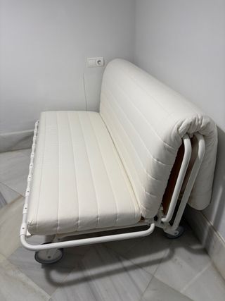 Sofá Cama IKEA 140x190 Metal Blanco