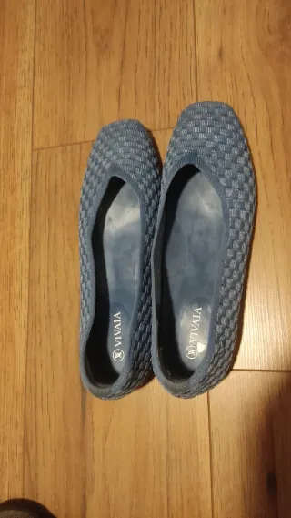 Manoletinas azules Vivaia Talla 39