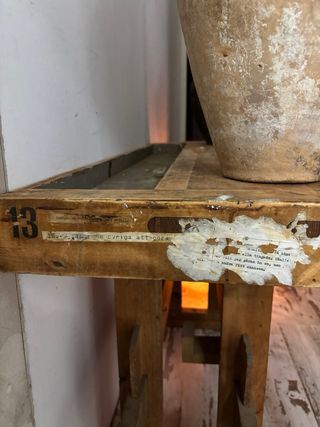 Banco de carpintero antiguo de madera