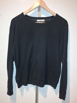 Jersey Mango Básico Negro Talla M