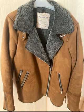 Chaqueta Pull&Bear Antelina Marrón Talla L