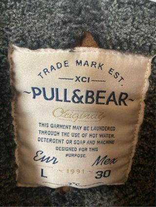 Chaqueta Pull&Bear Antelina Marrón Talla L