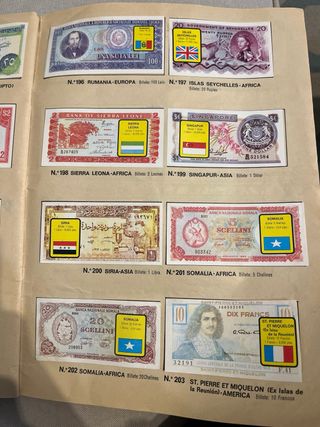 Colección Billetes del Mundo. Año 1974