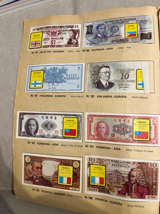 Colección Billetes del Mundo. Año 1974