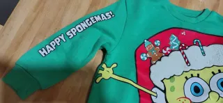 Sudadera Bob Esponja Navidad Niño Verde