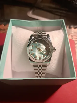 Reloj RICECO Mujer Plata y Turquesa