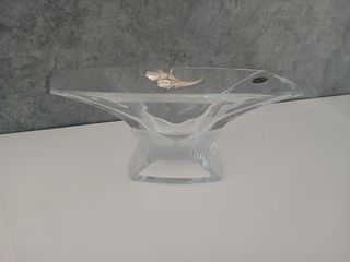 Alzata Centrotavola Cristallo Boemia con Fiori