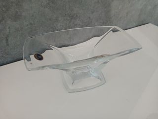 Alzata Centrotavola Cristallo Boemia con Fiori