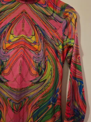 Vestido estampado psicodélico