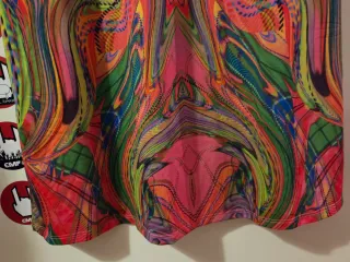 Vestido estampado psicodélico