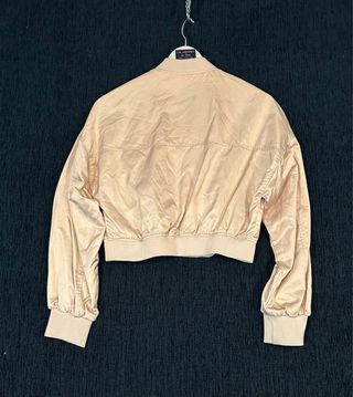 Chaqueta bomber Zara rosa coral oversize