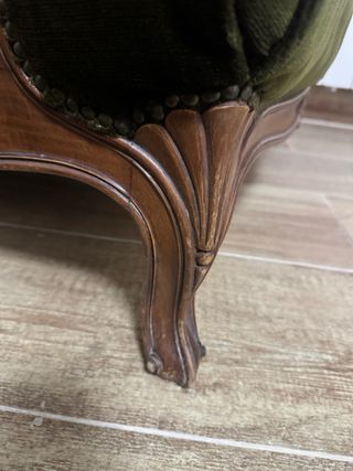 Butaca terciopelo madera maciza