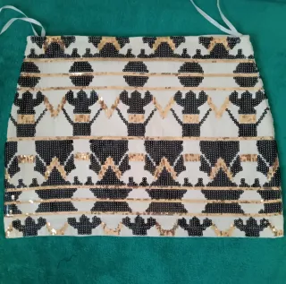 Falda fiesta lentejuelas oro y fiesta