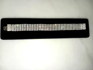 Pulsera de circonitas plateada