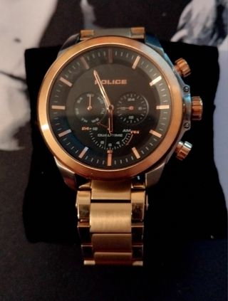 Reloj Police Caballero Dorado y Negro
