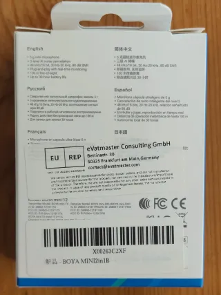 Micrófono Inalámbrico BOYA Mini 2.4 GHz