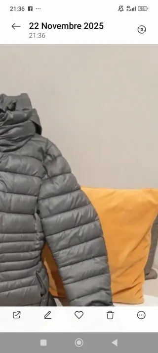 Giacca imbottita grigia