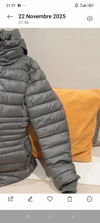 Giacca imbottita grigia