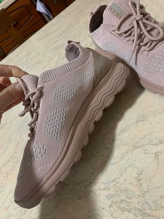 Sneakers rosa per donna Geox respira