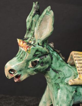 Solimene Vietri Asino Carretto Ceramica