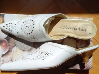 Sandalias Mujer Cuero Bossi Franco Blancas