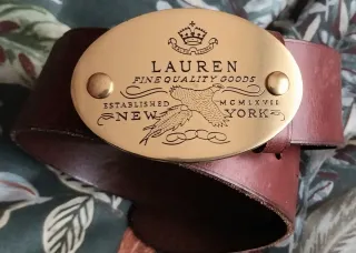 Cinturón Ralph Lauren Dorado y Marrón