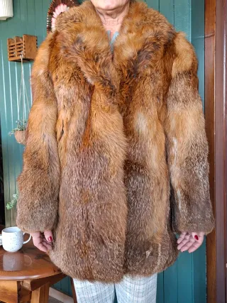 Chaquetón de zorro auténtico