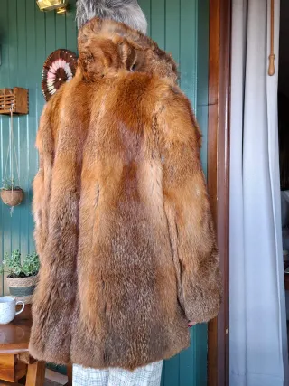 Chaquetón de zorro auténtico