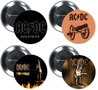Chapas AC/DC (Set de 4)