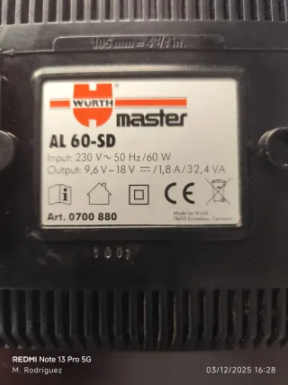 Cargador Wurth AL 60-DS