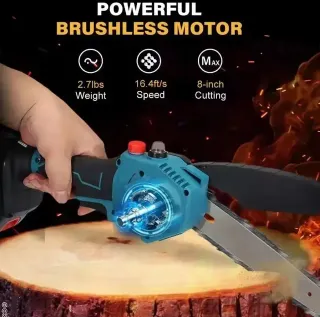 Motosega 8'' con 2 batterie