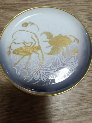 Piatto decorativo Furstenberg insetti oro