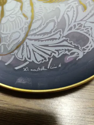 Piatto decorativo Furstenberg insetti oro