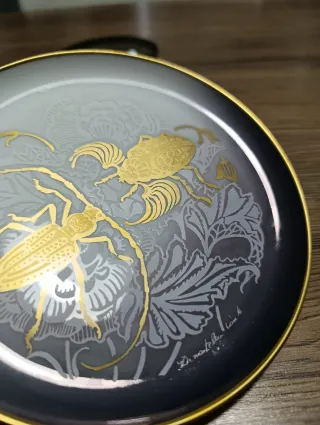 Piatto decorativo Furstenberg insetti oro