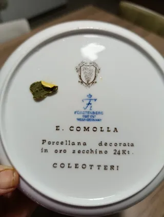 Piatto decorativo Furstenberg insetti oro