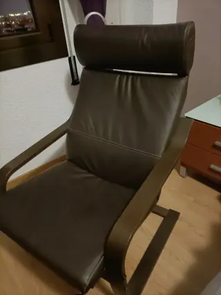 Sillón polipiel marrón