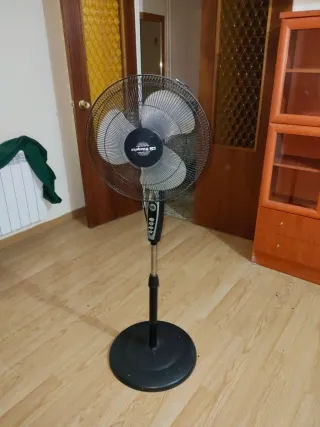 Ventilador de pie negro